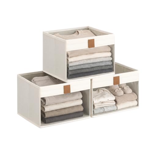 StorageWorks Closet Organizer Bin with Clear Window, Beige - Image 2