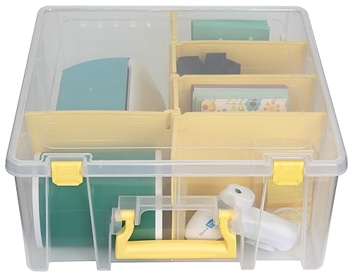 ArtBin Super Satchel Double Deep, 8-Compartment Craft Box, Yellow - Image 4