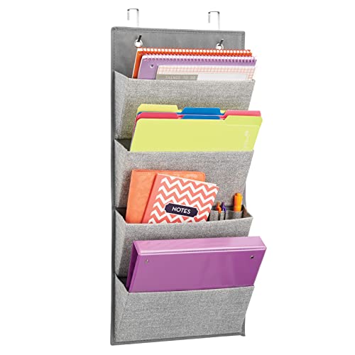 mDesign Soft Fabric Wall Mount/Over Door Hanging Storage - Image 2