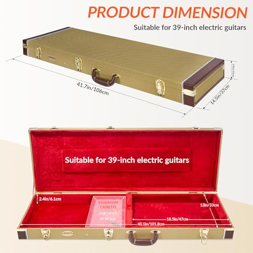 LETSROCK Electric Guitar Hard Shell Case, 39 Inch Standard - Image 4