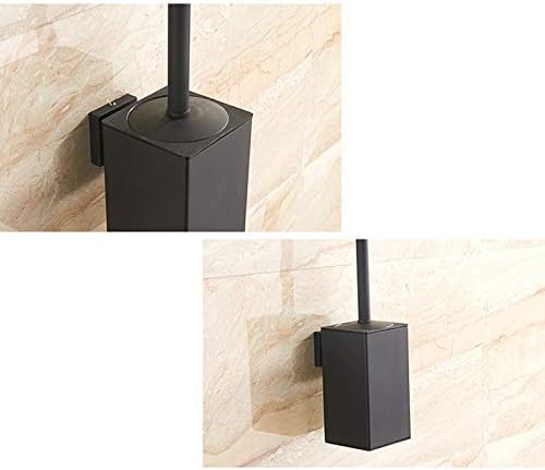 Steel Brush Black Bathroom Cleaning Brush Holder with Brush Wall Mount
