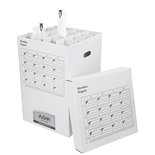 Adir Cardboard Roll File Storage Organizer - Vertical File - Image 2