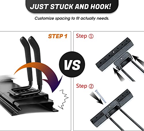 Odoland Ski Rack, Wall Mounted Ski Storage Rack - Image 6