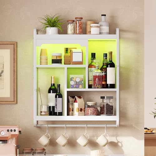 HOOBRO Gaming Floating Shelves for Wall, 26.4" LED wall Shelf - Image 6