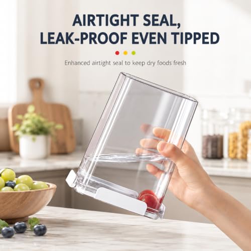 Cookie Storage Containers Airtight, 2 Pack 1.9L & 0.85L Plastic - Image 4