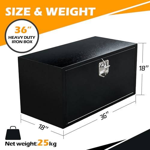 36" Underbody Truck Tool Box, Heavy-Duty Steel, Lockable - Image 3