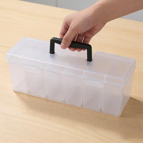 Tool Box Organizer, Clear Plastic Small Tool Box With 6 - Image 3