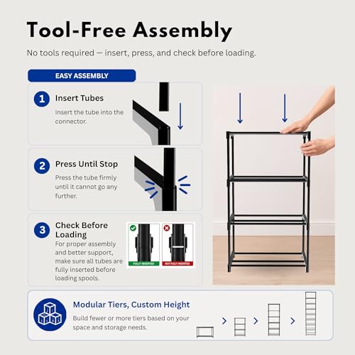 9-Tier 3D Printer Filament Storage Rack, Holds Up to 54 - Image 7