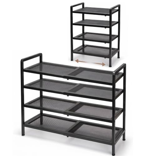 Varhomax Expandable Shoe Rack for Closet and Entryway 4-Tier - Image 2