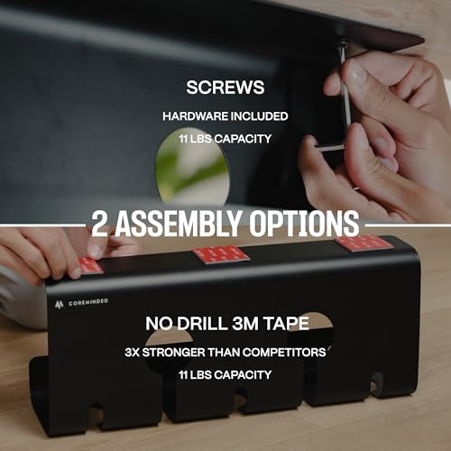 COREMINDED No-Drill Under Desk Cable Management Tray | Cable Managemen - Image 4