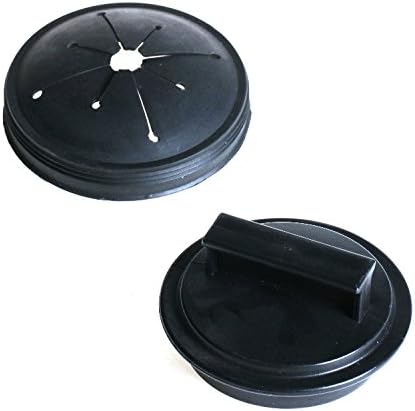 Waste King 1/3 HP Garbage Disposal with Power Cord, Compact Food Waste Disposer for Under Kitchen Sink, L-111 & 1025 Disposer EZ Mount Garbage Disposal Stopper and Splash Guard, Black