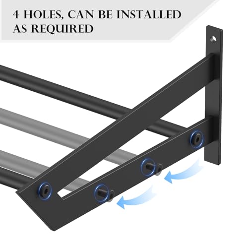 Wall Mount Ball Rack, Garage Sports Equipment Rack with 3 - Image 6
