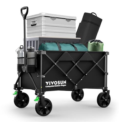 VIVOSUN Collapsible Folding Wagon, 350 lb Load-Bearing Outdoor - Image 2
