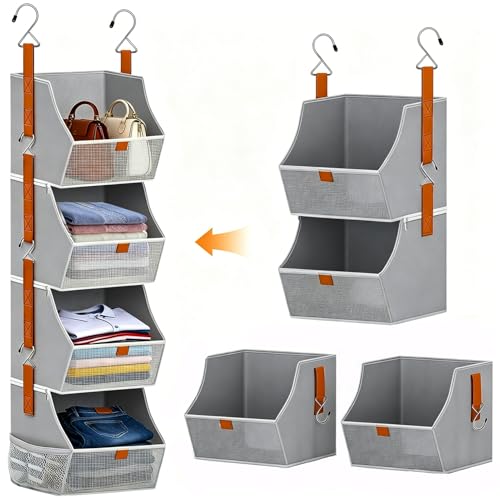 Fabric Hanging Closet Clothes Organizers and Storage - Image 2