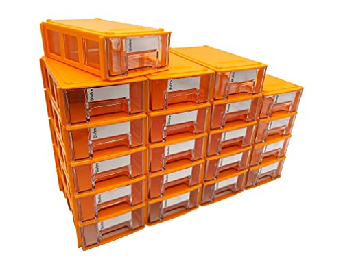 Stackable Storage Drawers Set of 20 with Dividers and Paper - Image 2