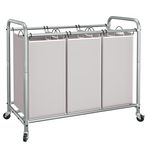 STORAGE MANIAC 3 Section Laundry Sorter, Laundry Hamper - Image 2