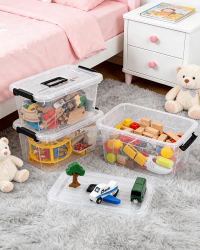 EOENVIVS 7 QT Clear Storage Bins with Lids, 6 Pack, | All Products - Image 7