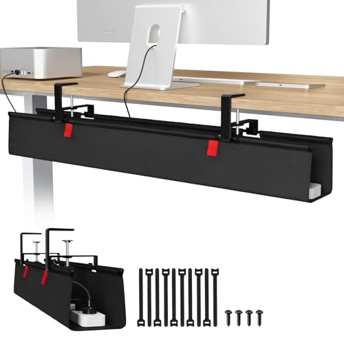 Univivi No Drill Under Desk Cable Management Tray, 36 inch - Image 2
