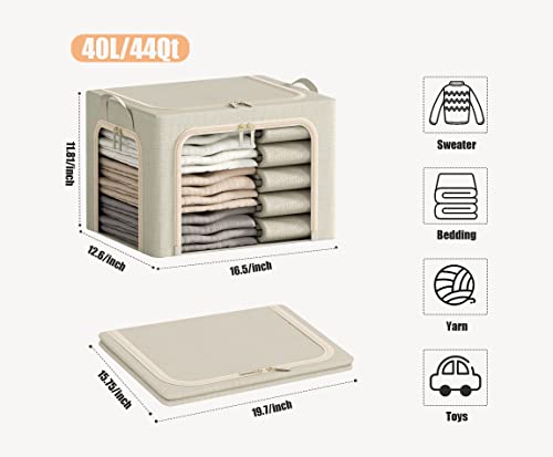 3 Openings Clothes Storage Bins with Metal Frame | Home Organization - Image 3