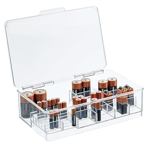 mDesign Plastic Large Stackable Divided Battery Storage - Image 2