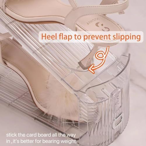 12 Pack Shoe Slots Organizer Adjustable Level Shoe Stacker Holder - Image 5