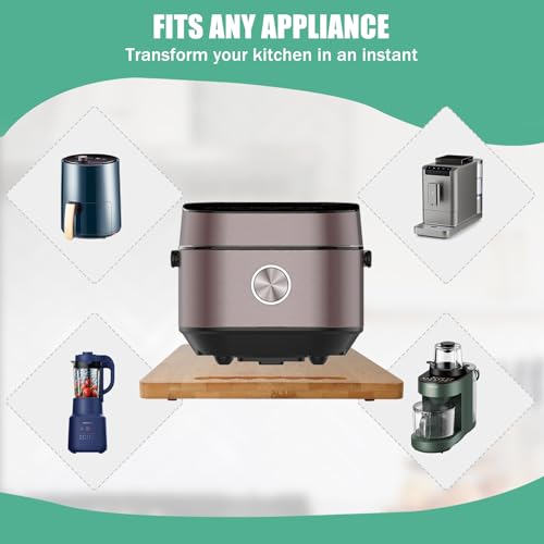 Bamboo Sliding Appliance Tray,Coffee Maker Slider Tray - Image 8