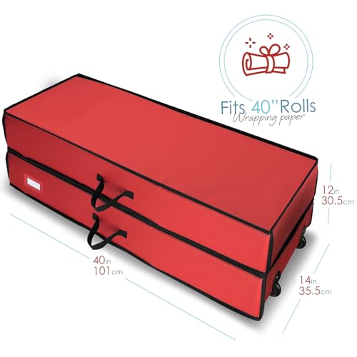Hearth & Harbor Wrapping Paper Storage Container | Home Organization - Image 4