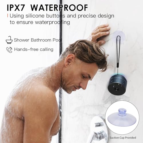XLEADER Small Bluetooth Speaker, IPX6 Waterproof Shower Speaker - Image 6