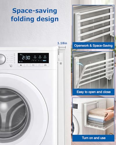 Magnetic Laundry Shelf, 24-Inch Adjustable Washer Storage Rack - Image 6