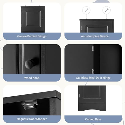 Favfurish Corner Bathroom Cabinet with Adjustable Shelves, 2 - Image 6