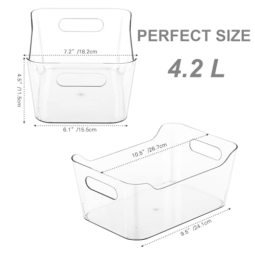 Tiawudi 12 Pack Plastic Storage Bins, Multi-Use Organizer Bins - Image 3