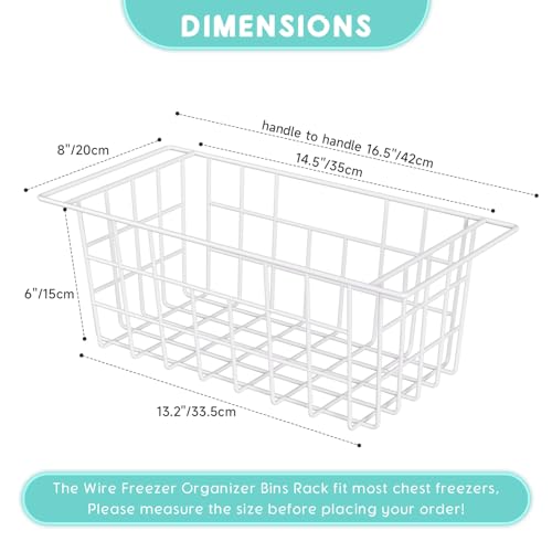16.5 inch Chest Freezer Organizer Bins, 2Pack - Image 3