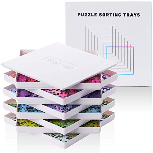 8 Puzzle Sorting Trays with Lid 10" x 10" - Portable - Image 2