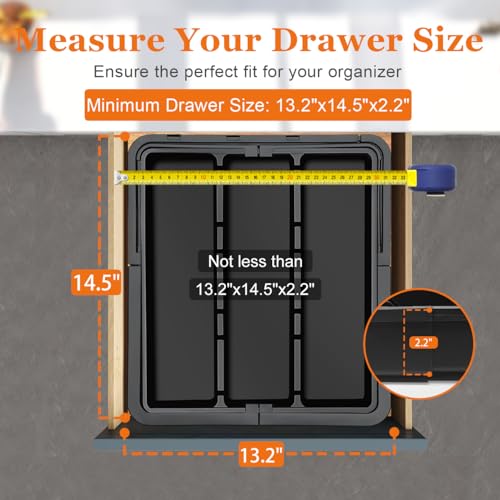 Spaclear Large Kitchen Utensil Drawer Organizer Expa | All Products - Image 6
