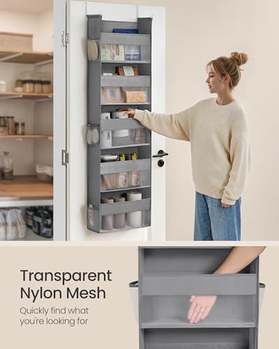 SONGMICS 5-Tier Over the Door Organizer, Foldable - Image 7