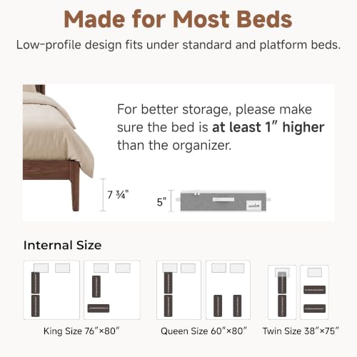 StorageWorks 5 Inch Low Profile Under Bed Storage Containers - Image 7
