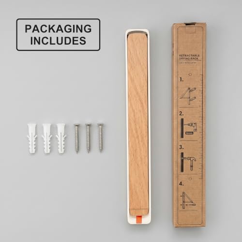 White Foldable Wall Mounted Clothes Drying Rack,Laundry Hanger - Image 7