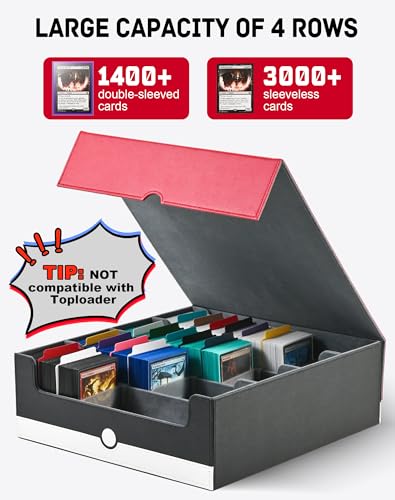 ZLCA Card Storage Box Holds 3200+, Deck Storage Case - Image 8