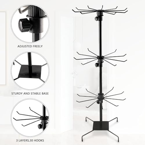 2 Pcs 3 Tires Rotating Display Stand Jewelry Display Rack - Image 4