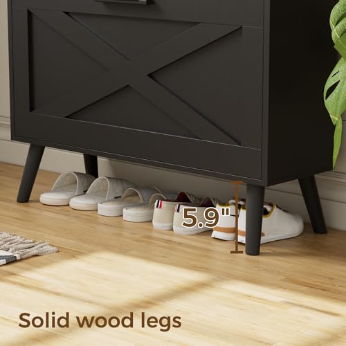 Homleke Farmhouse Shoe Storage Cabinet with Flip Dra | Home Organizati - Image 5