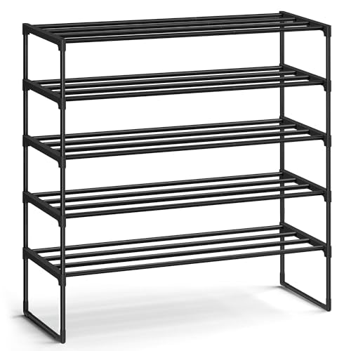 SONGMICS Shoe Rack, 5-Tier Shoe Organizer, Metal Storage Shelf - Image 2