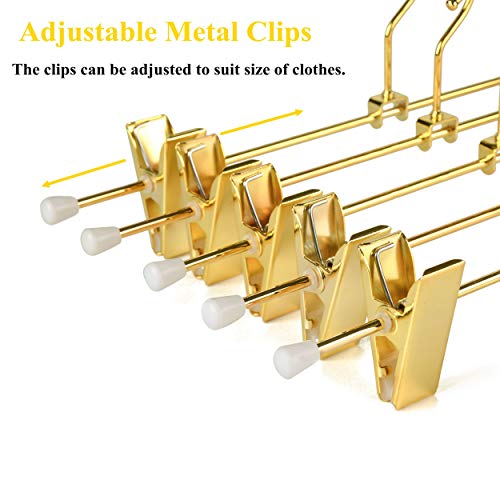 Amber Home 20 Pack Shiny Gold 12 Inch Metal Pants Skirts - Image 5