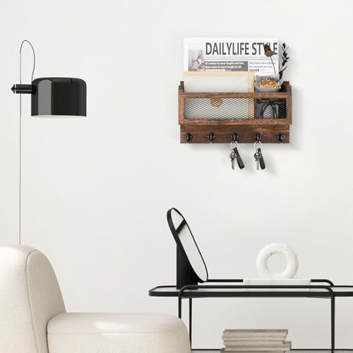 Nekon Mail and Key Holder for Wall Decorative, 11 Inch Mail - Image 3
