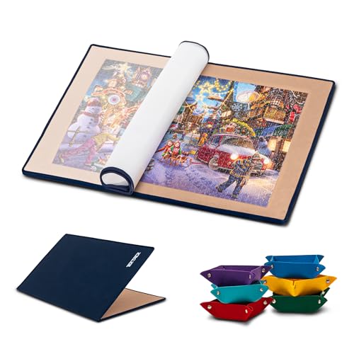 Tektalk Foldable Jigsaw Puzzle Board with 6 Color Sorting - Image 2