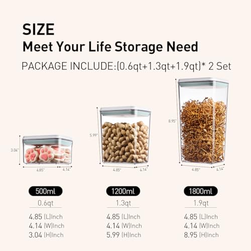 Pop Food Storage Containers Set, 6Pcs Airtight Conta | All Products - Image 6