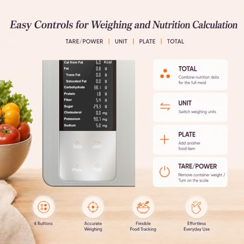 MAXUS Smart Food Kitchen Scale with Nutrition Calculator, 22 - Image 7