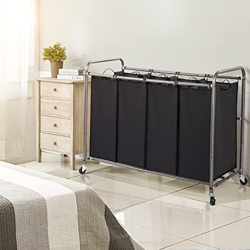 Laundry Sorter 4 Section, 4 Bag Clothes Hamper - Image 3