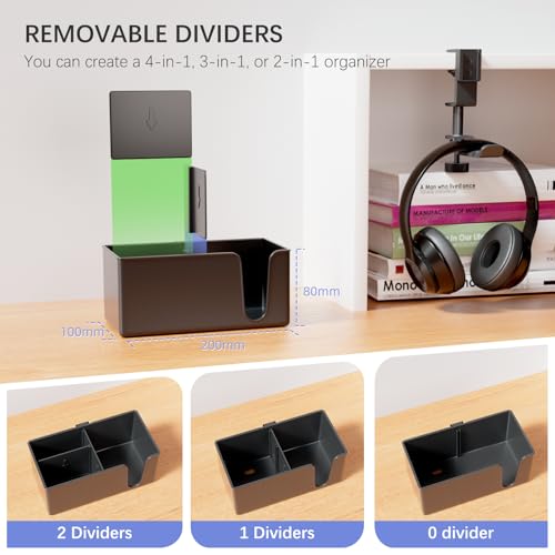 CUBE TECH 5 in 1 Desk Pencil Holder - Clamp on Under Desk - Image 6