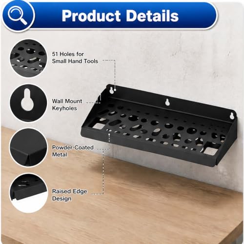 51 Hole Wall Tool Rack Metal Screwdriver Organizer - Image 4