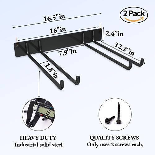 Folding Chair Storage Rack for Garage, 2-Pack Heavy Duty - Image 3